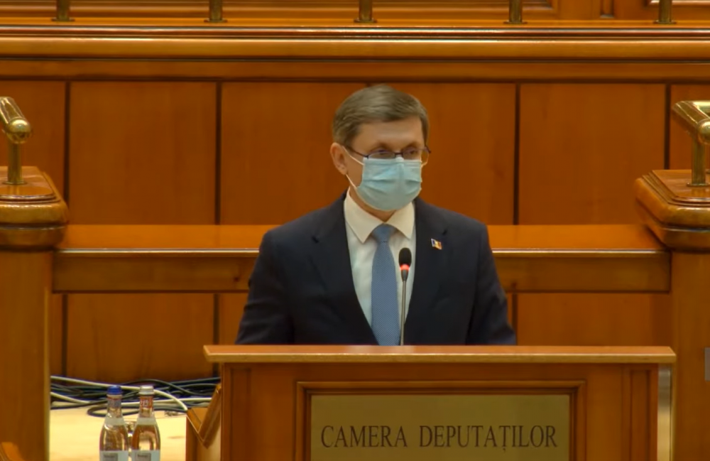 Igor Grosu în Parlamentul României: Hai să dăm mână cu mână, ca să construim un viitor comun